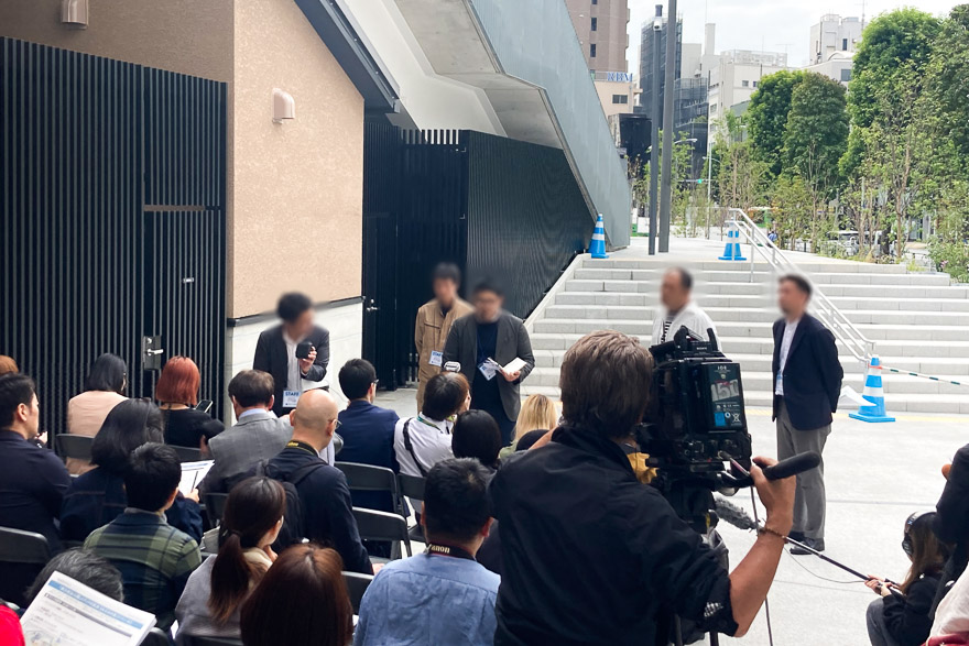 明治公園メディア内覧会の様子